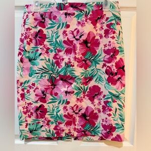 J. Crew Pink Mini Pencil Skirt for Resort Wear Tropical Vacation
